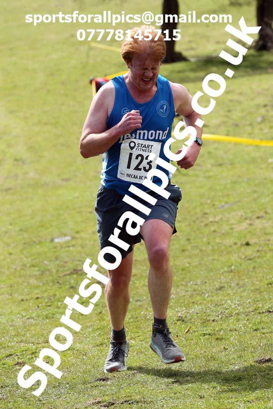 Masters men 2021 NECAA Cross Country Relays, Thornley Farm, Peterlee, Saturday, April 10th. Photo: David T. Hewitson/Sports for All Pics